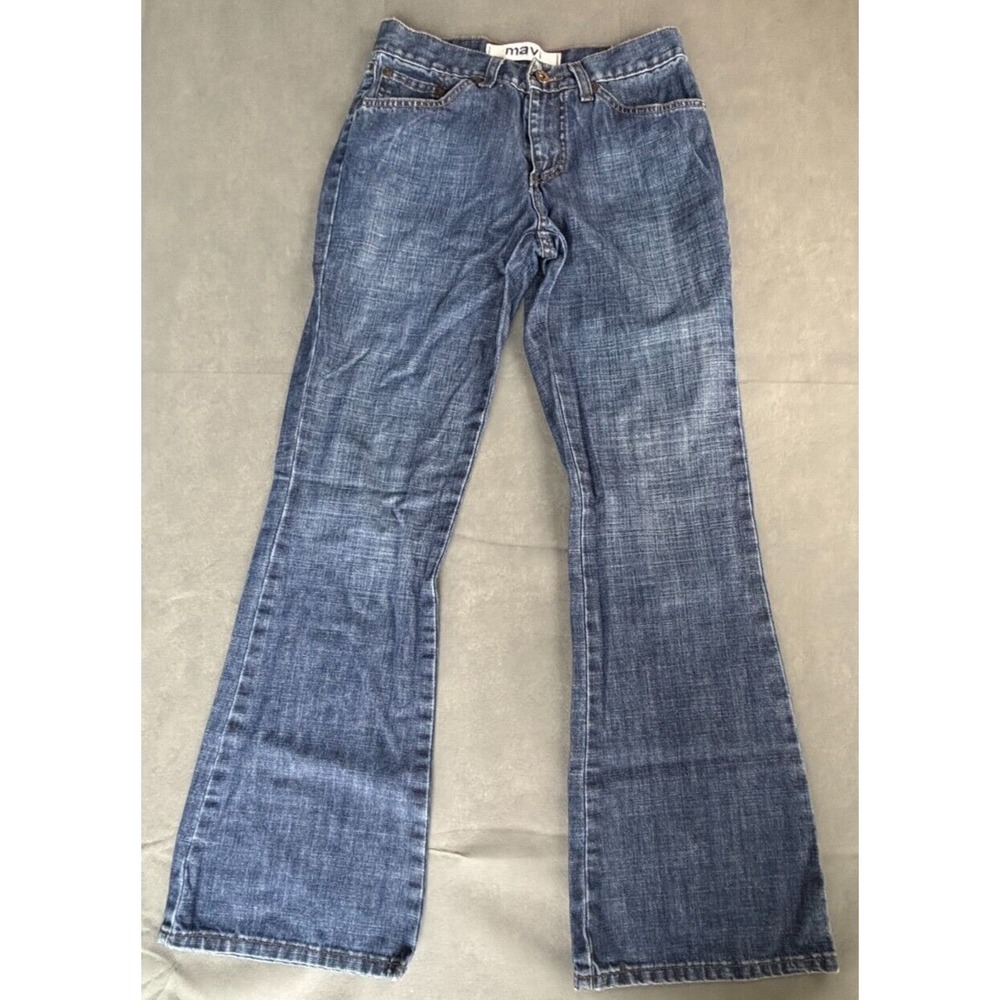 Mavi Jeans Women Blue SZ 27 Wash Straight Leg 5-Pocket Zip Fly Outdoor Pull On